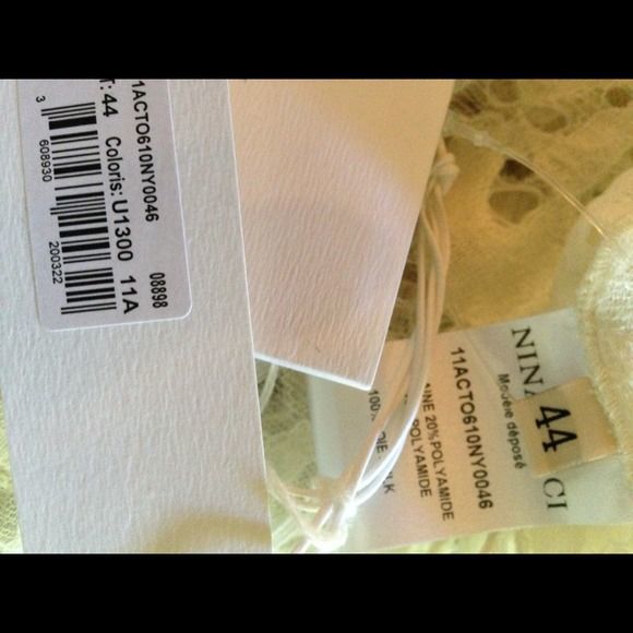 Nina Ricci Ivory Wool Lace SS Top US 10/ EU 44 NWT - Picture 4 of 4